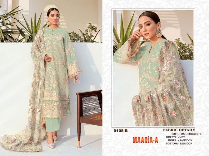 Maaria A 9105 Heavy Festive Wear Designer Georgette Embroidery Salwar Kameez